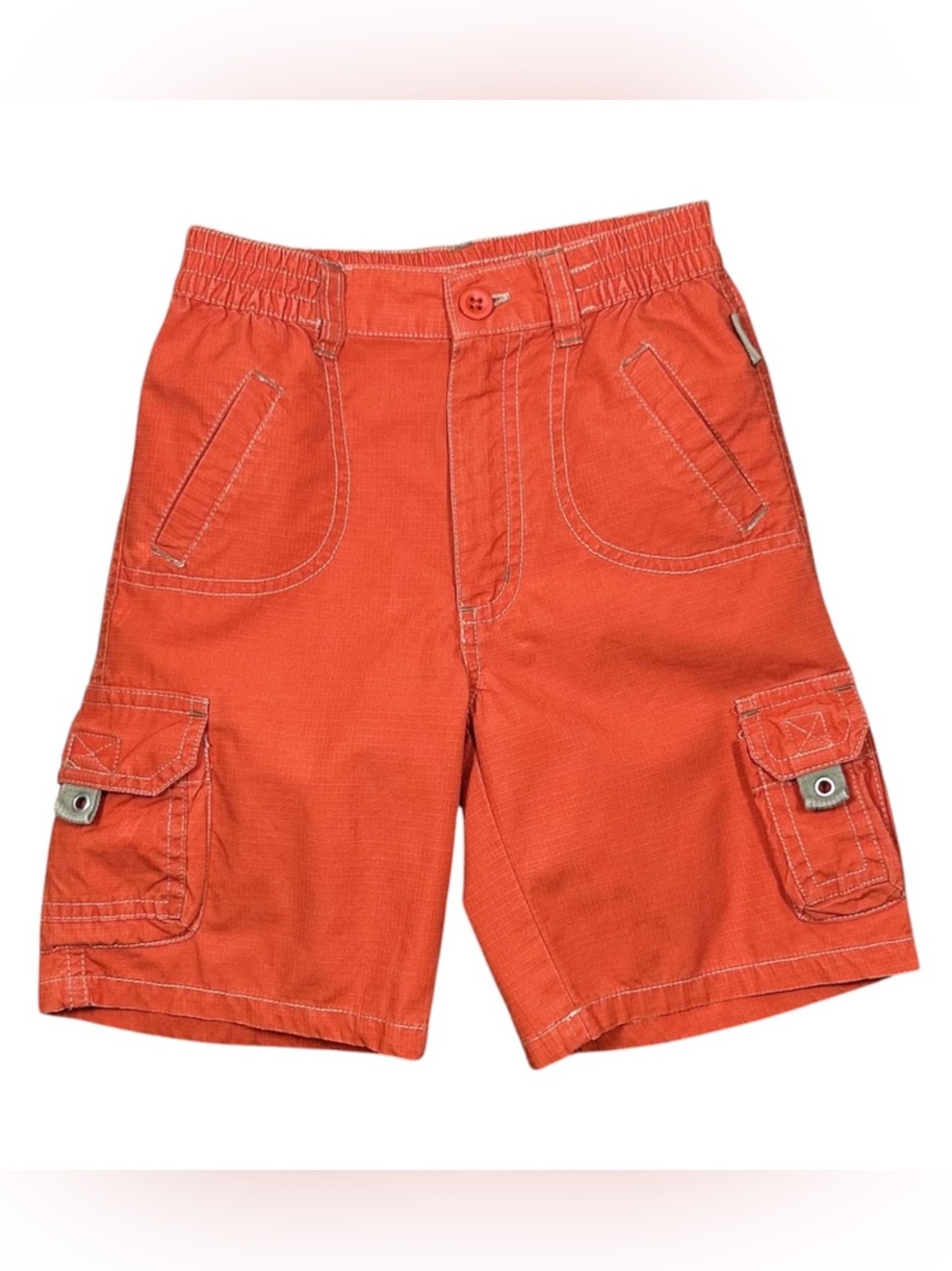 VINTAGE 90s Old Navy Baby Boys’ Orange Summer Utility Cargo Shorts 4T